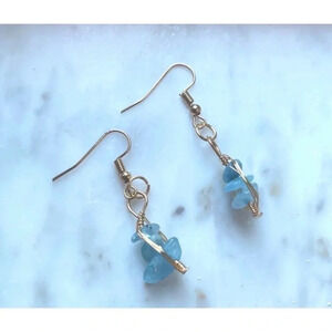 1 LEFT! Gold Wired Blue Stone
